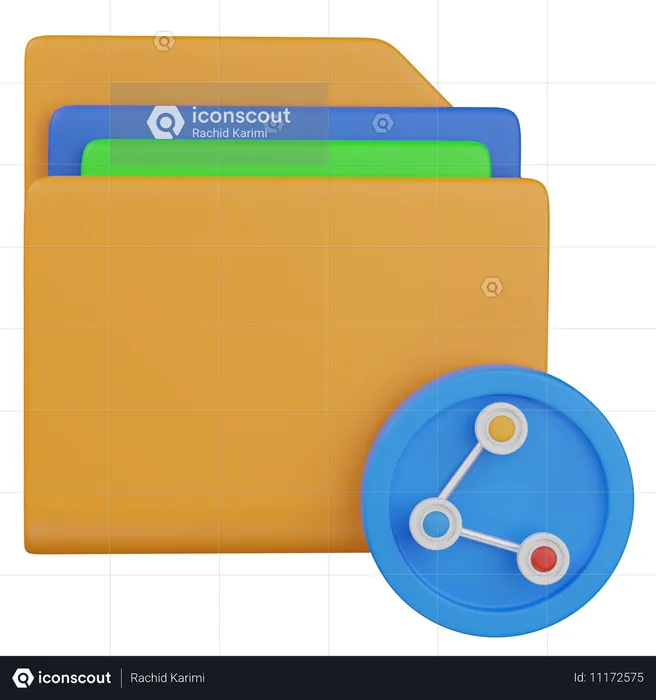 FOLDER SHARE  3D Icon