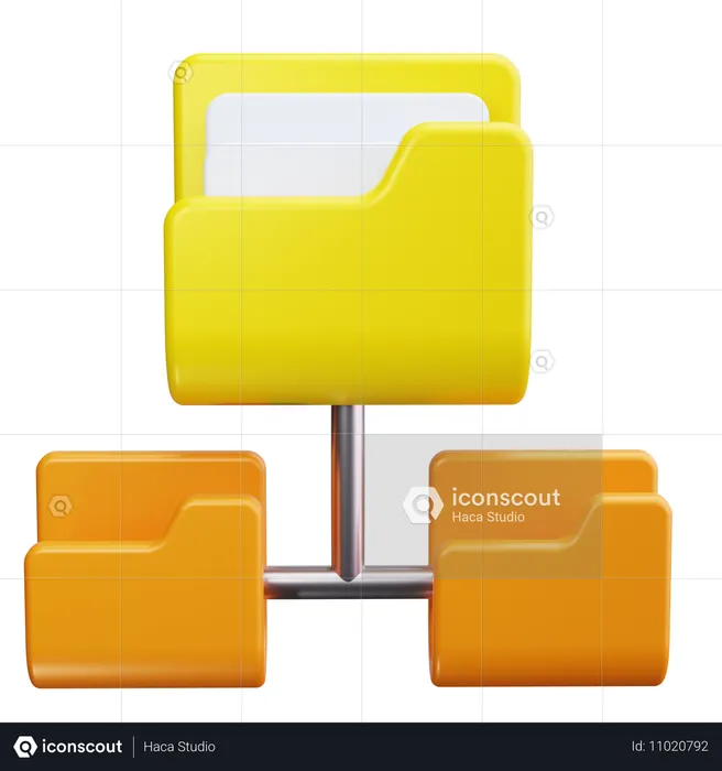 Folder Share  3D Icon