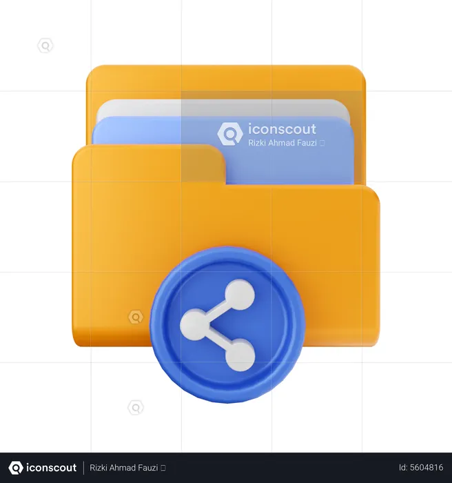 Folder share  3D Icon