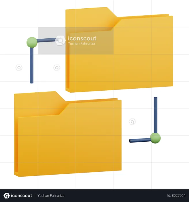 Folder Share  3D Icon