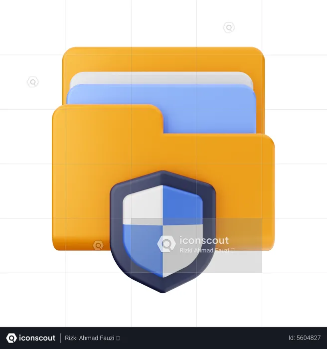 Folder shield  3D Icon