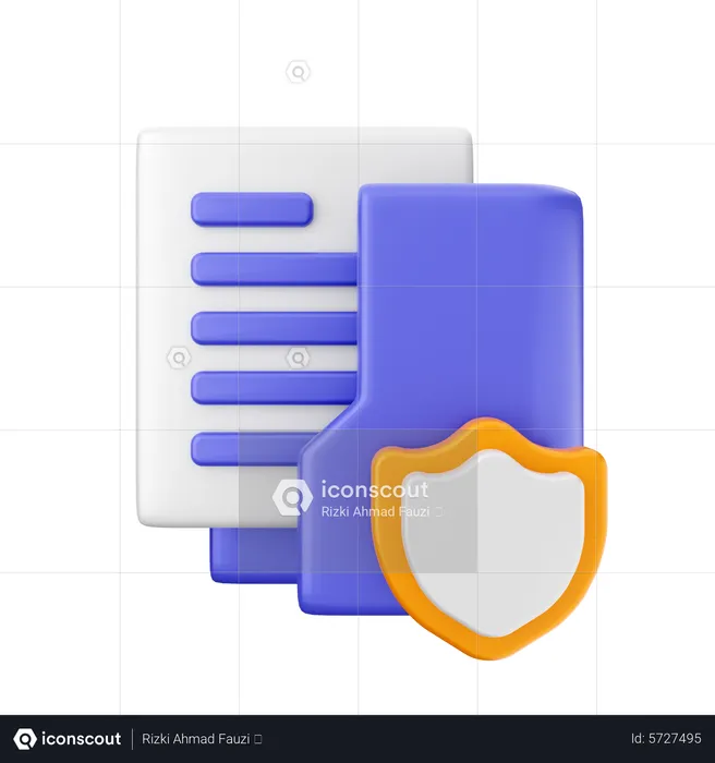 Folder Shield  3D Icon