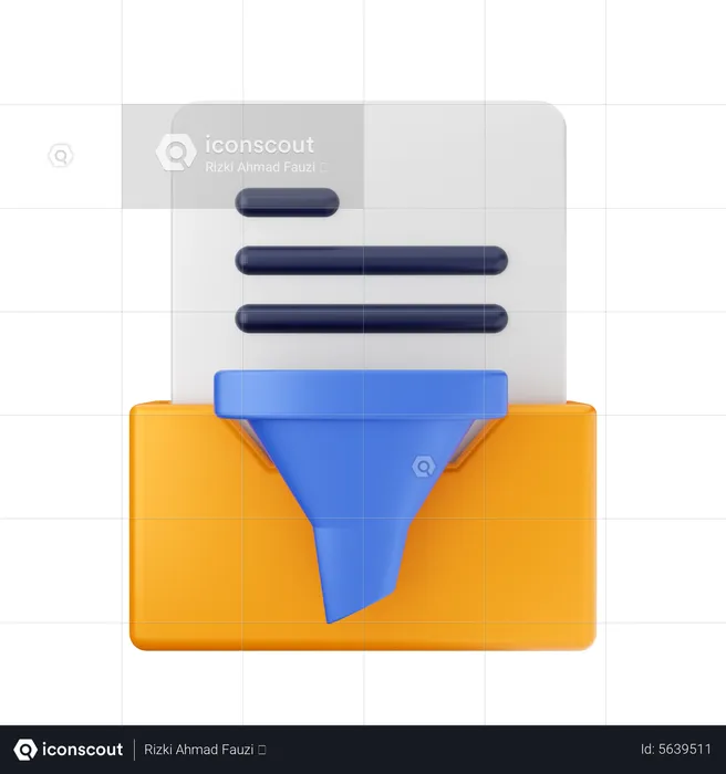 Folder Sorting  3D Icon