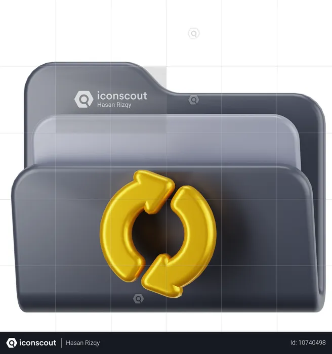 Folder Sync  3D Icon