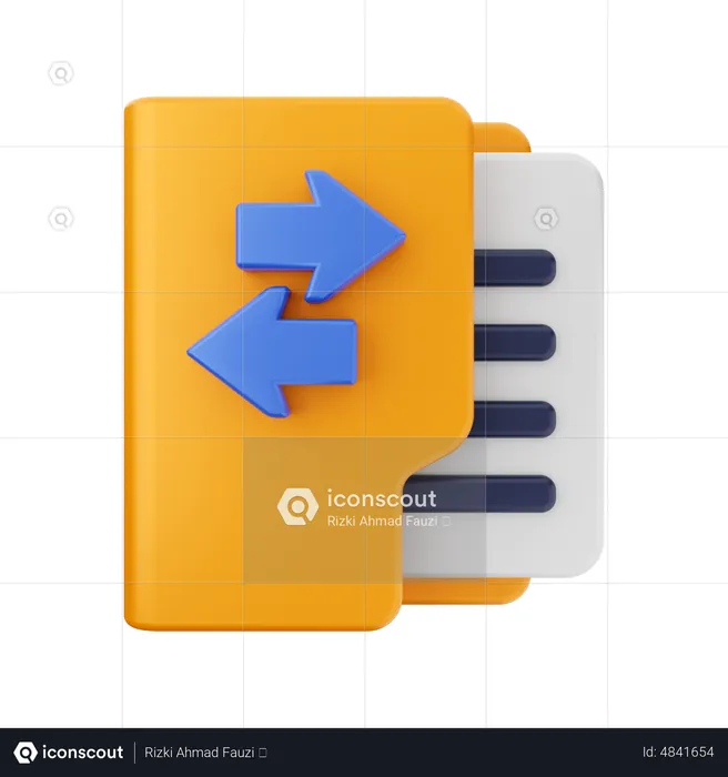 Folder Transfer  3D Icon