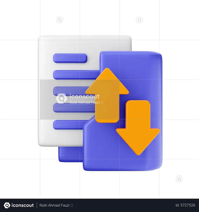Folder Transfer Data  3D Icon