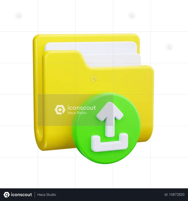 폴더 업로드  3D Icon