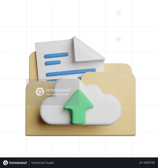 Folder Upload  3D Illustration