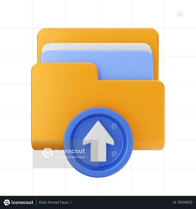 Folder upload  3D Icon