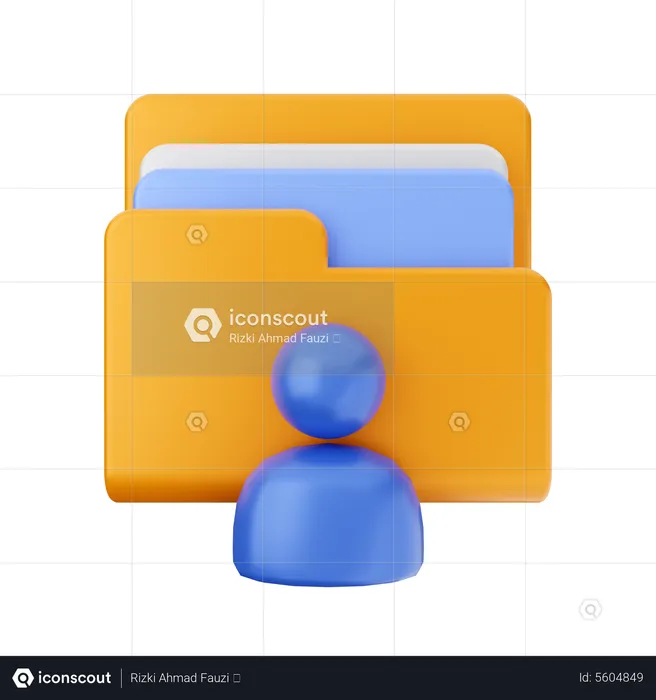 Folder user  3D Icon