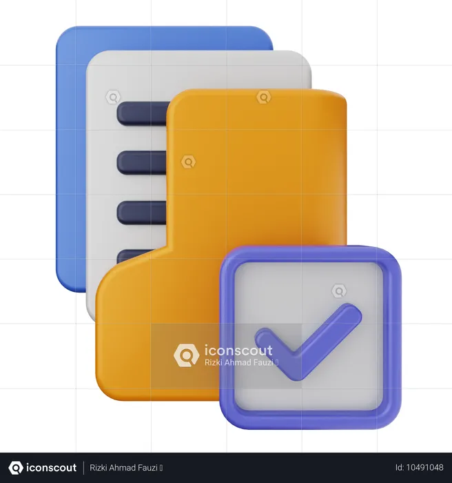 Folder Verification  3D Icon