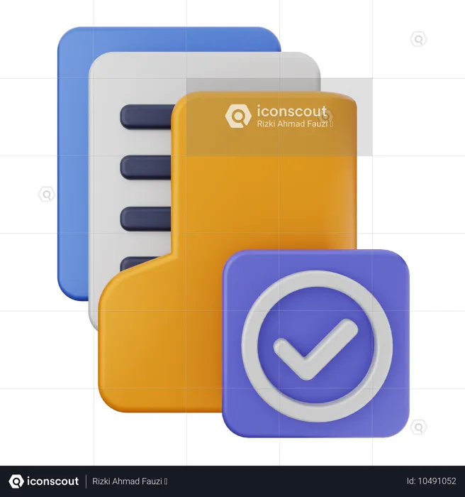 Folder Verification  3D Icon