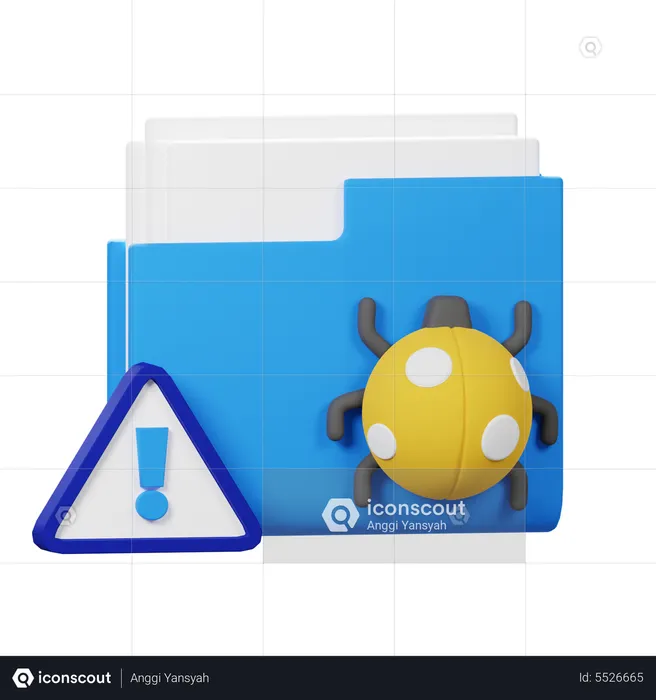 Folder Virus  3D Icon