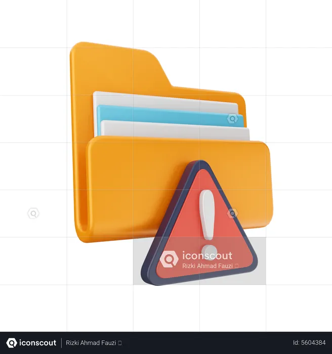 Folder Warning  3D Icon