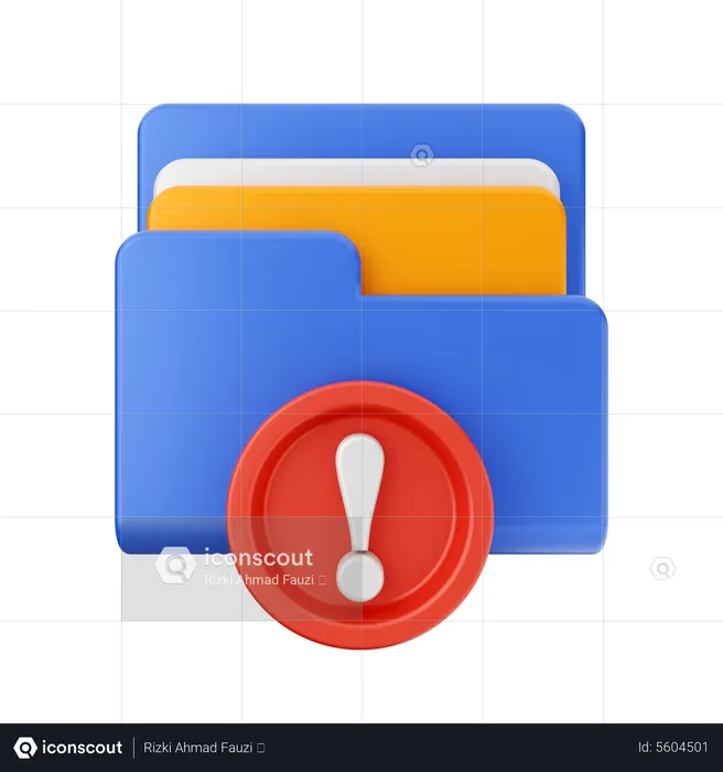 Folder Warning  3D Icon