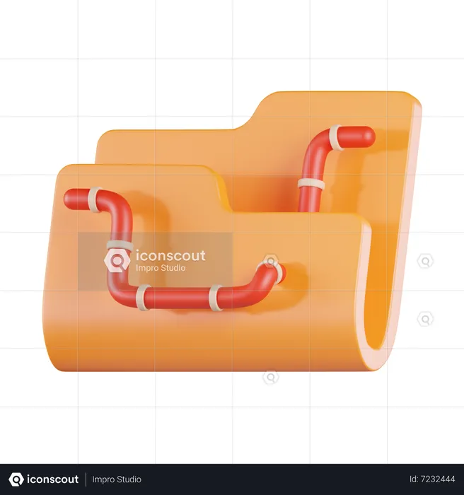 Folder Worm  3D Icon