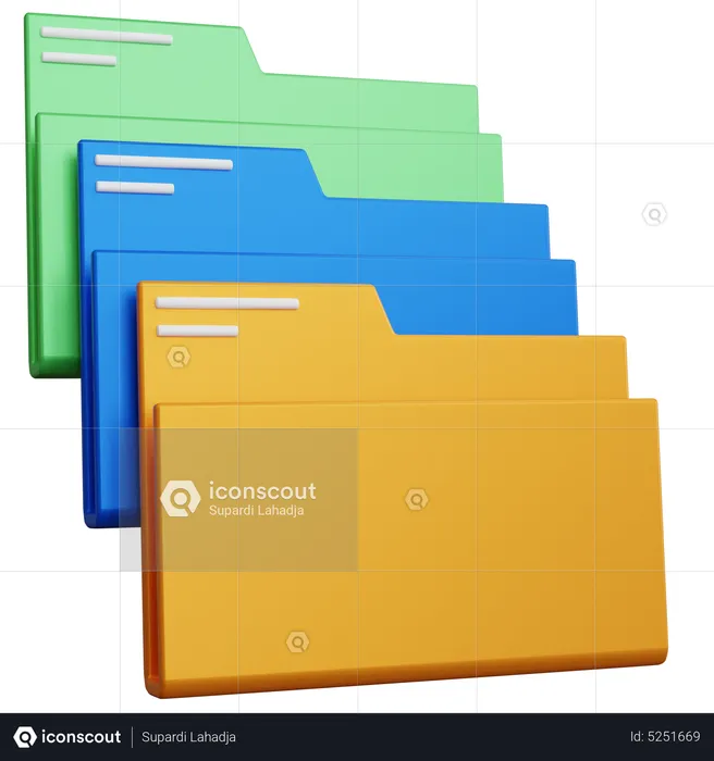 Folders  3D Icon