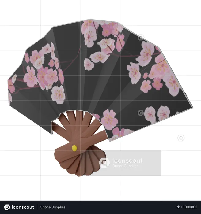 Folding Fan  3D Icon