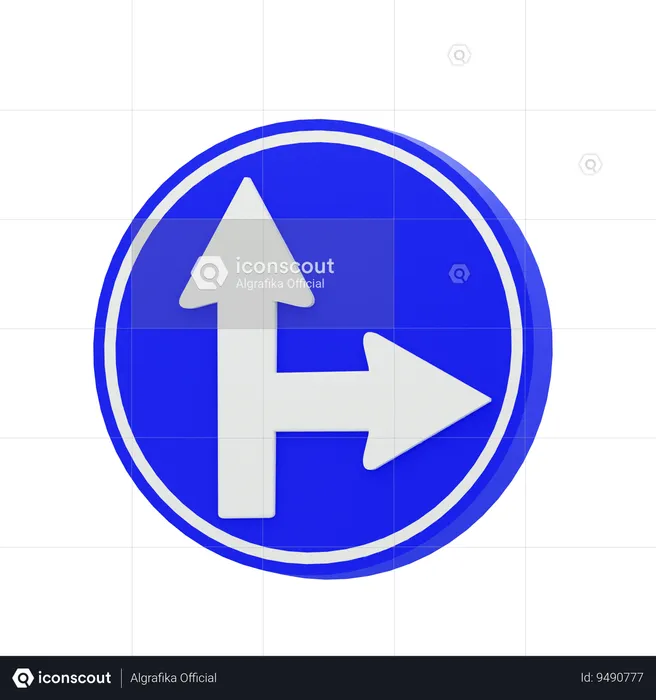 Follow One Path  3D Icon