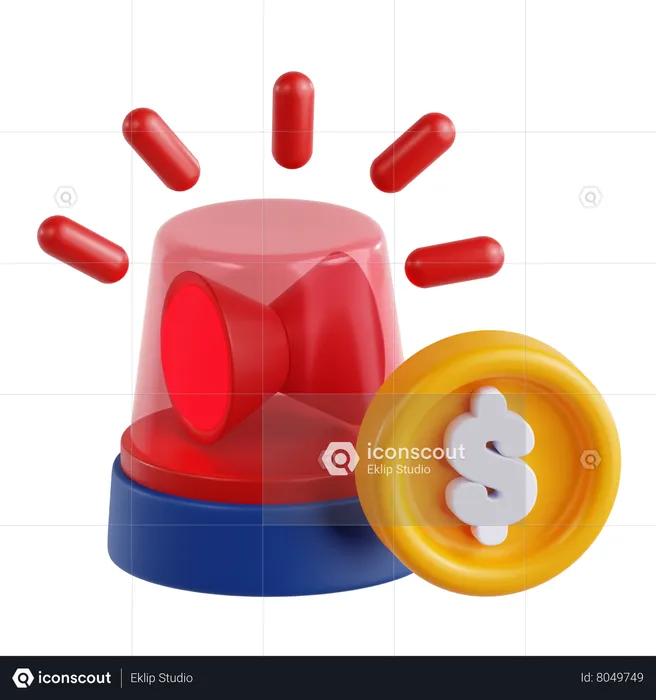Fondo de emergencia  3D Icon