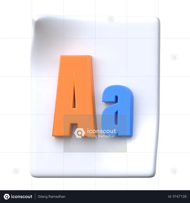 Font  3D Icon