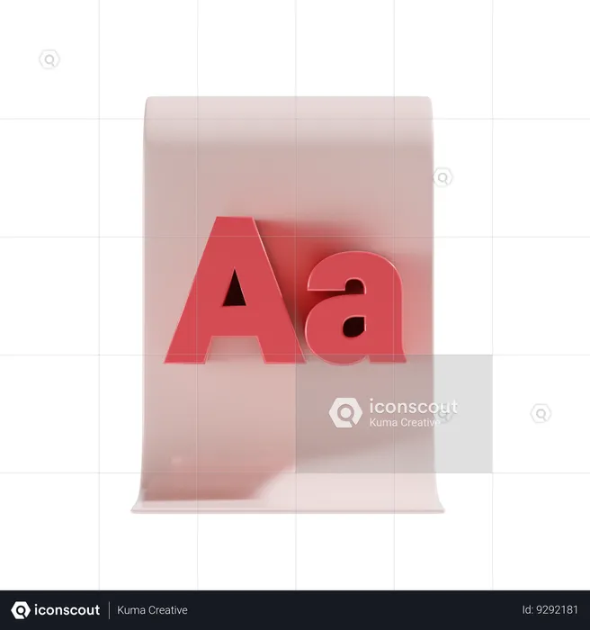 Font  3D Icon