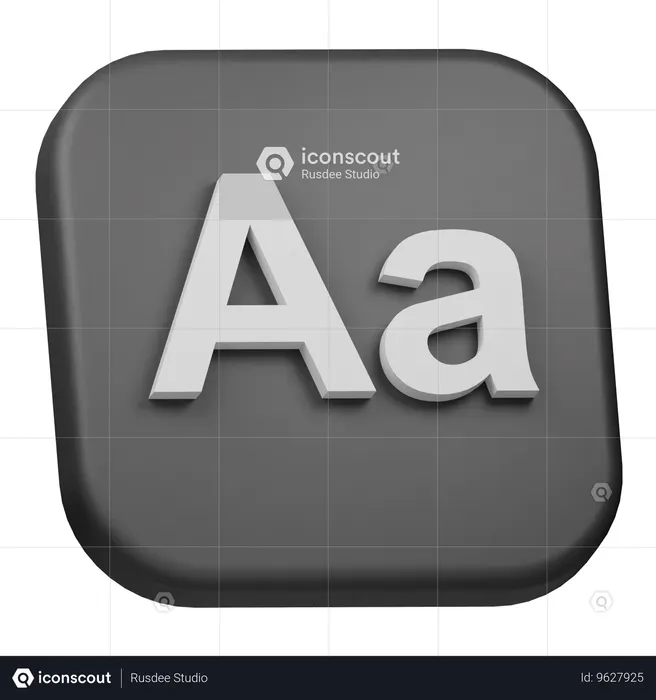 Font  3D Icon