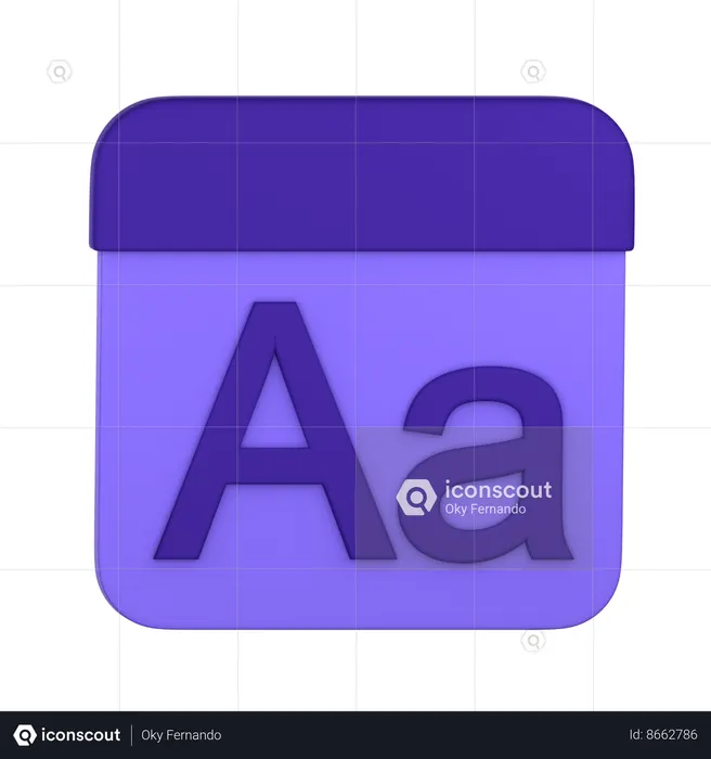 Font  3D Icon