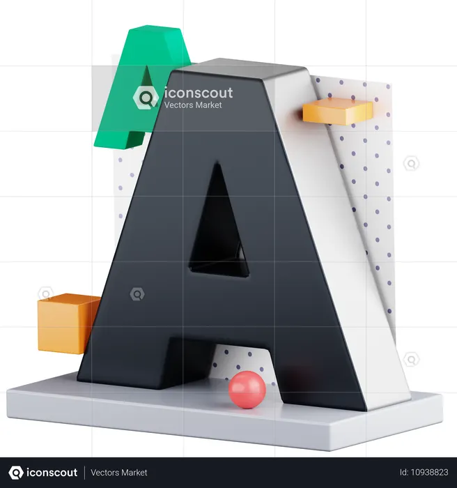 Font Design  3D Icon