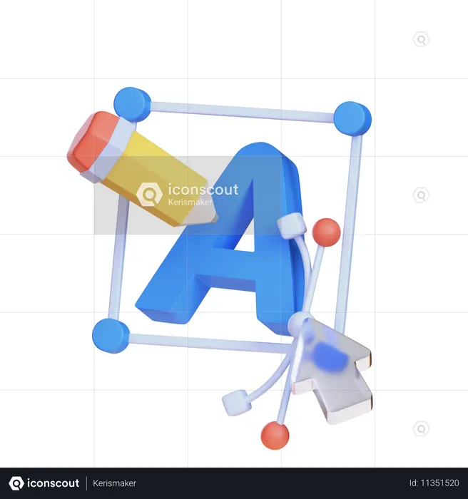 Font Design  3D Icon
