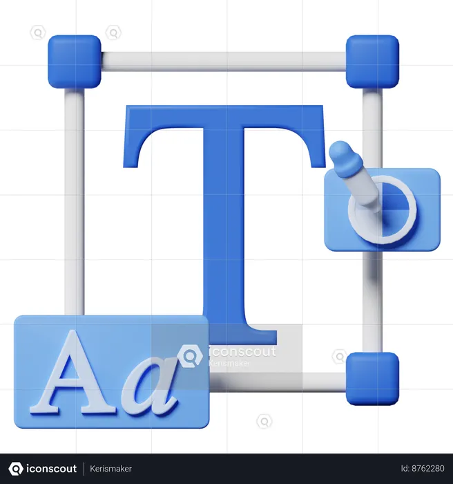 Font Type  3D Icon