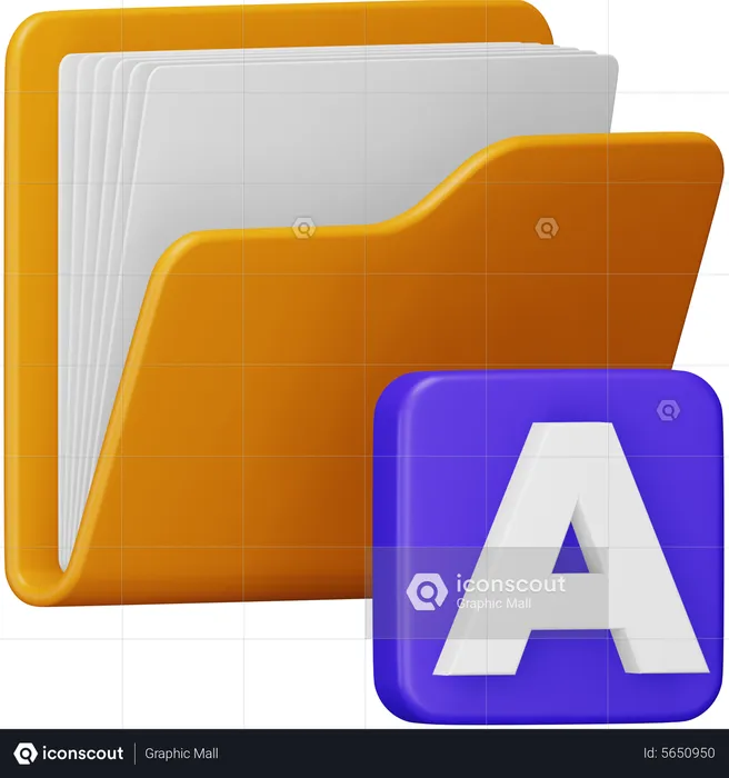 Fonts  3D Icon