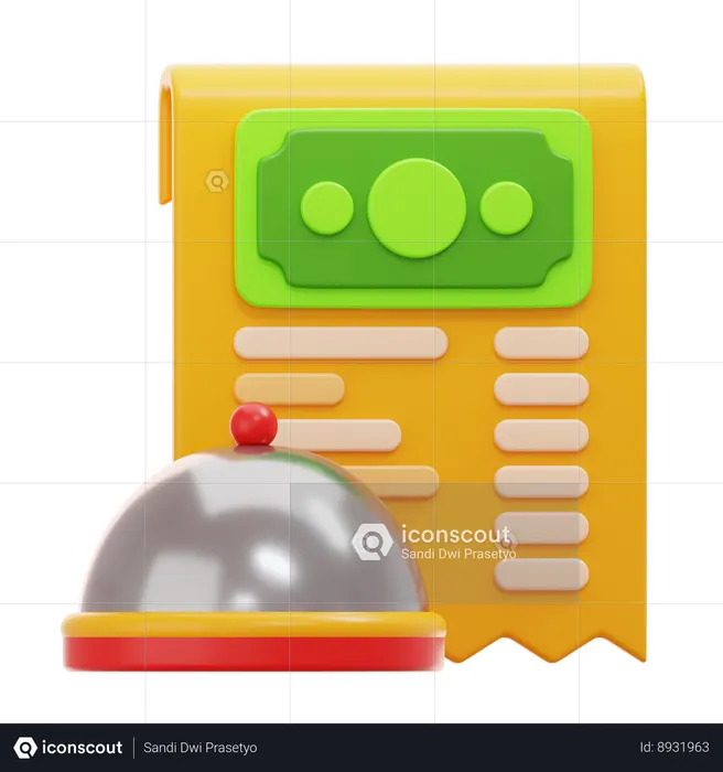 Food Bill  3D Icon