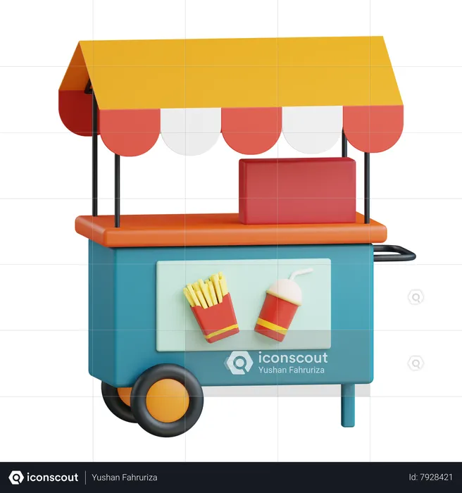 Food Cart  3D Icon