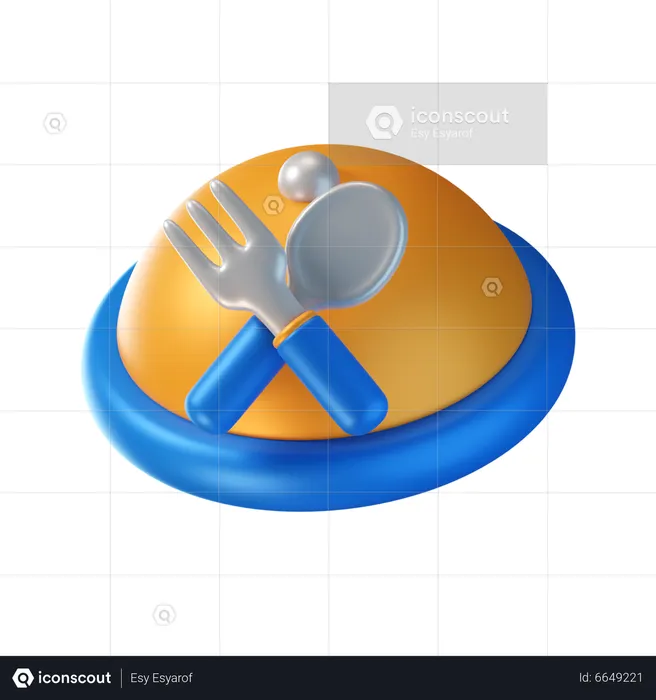Food Cloche  3D Icon
