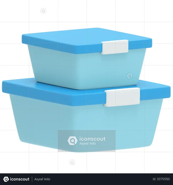 Food Container  3D Illustration