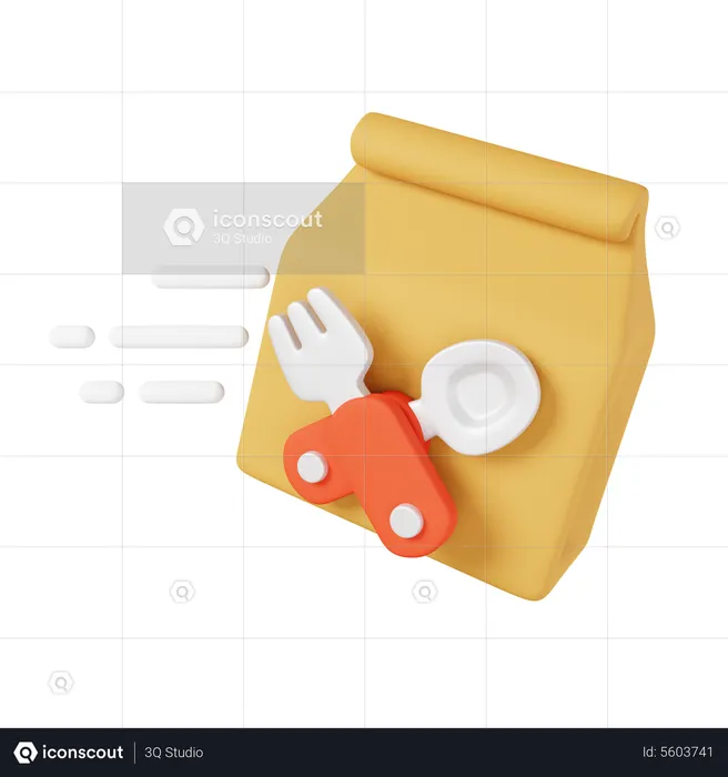 Food Delivery  3D Icon