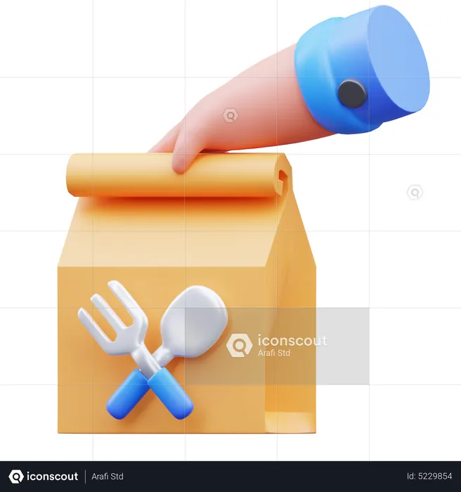 Food Delivery  3D Icon