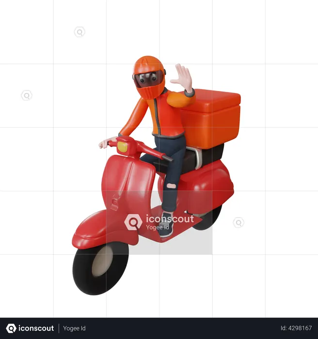 Food Delivery  3D Illustration