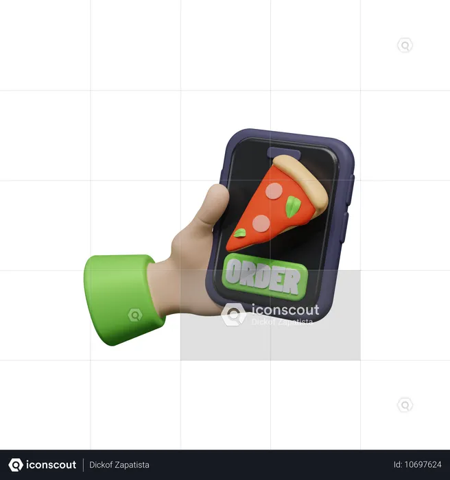 Food Delivery App  3D Icon