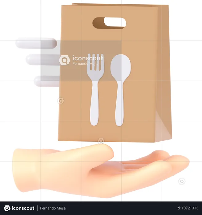 Food Delivery Bag  3D Icon