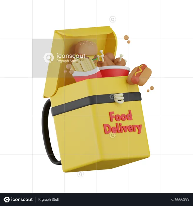 Food Delivery Bag  3D Icon