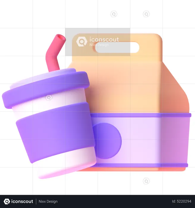 Food Delivery Box  3D Icon