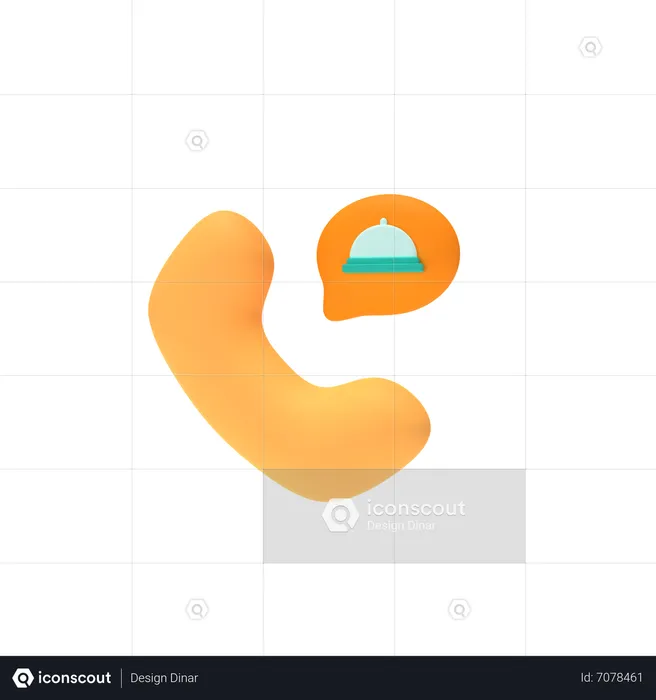 Food Delivery Call  3D Icon