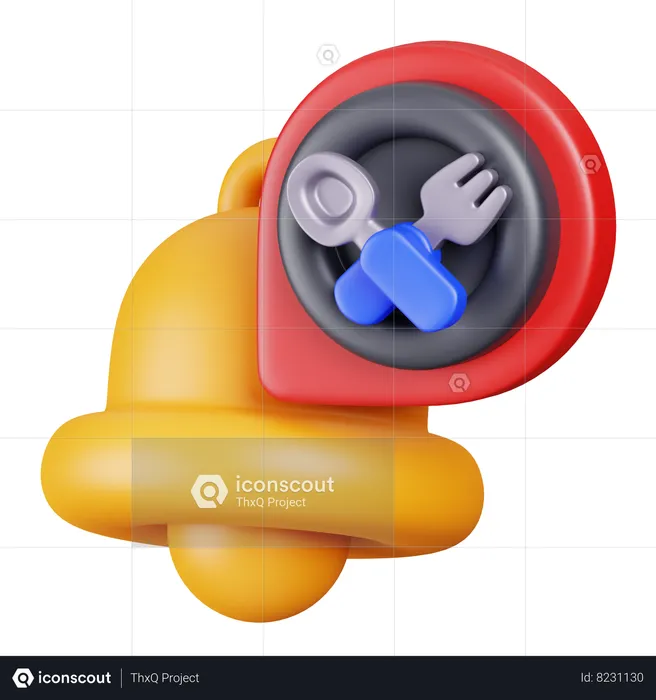 Food Delivery Notification  3D Icon