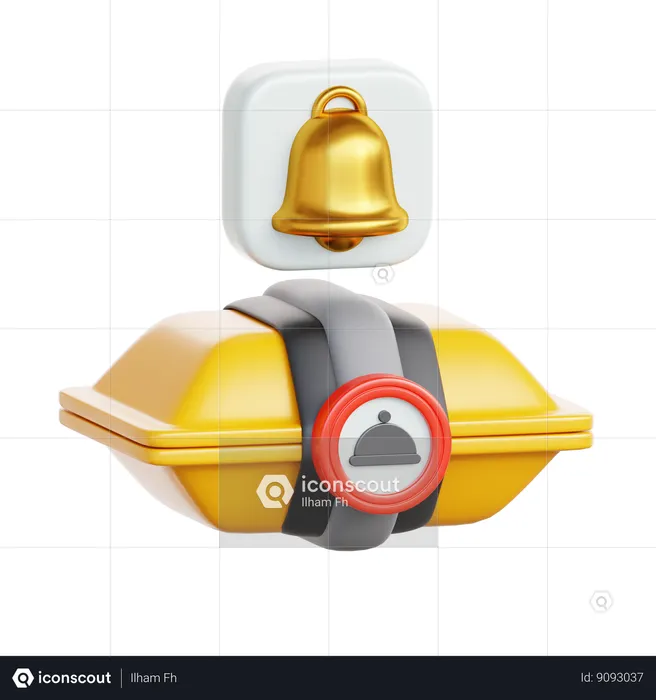 Food Delivery Notification  3D Icon