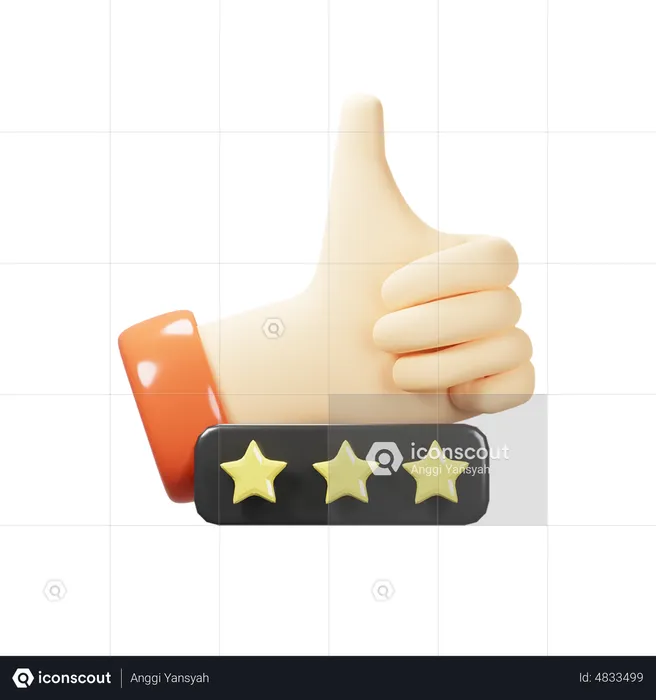 Food Delivery Rating  3D Icon