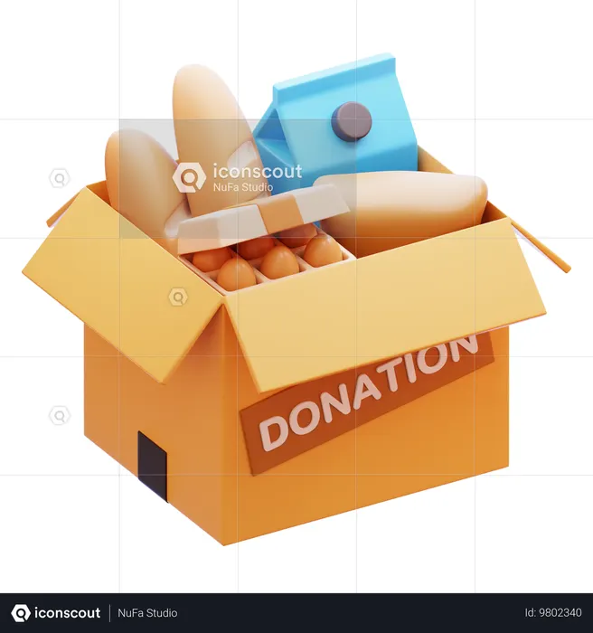 Food Donations  3D Icon