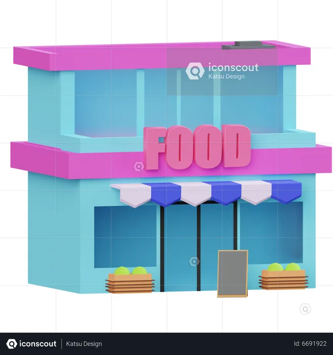 Food Market  3D Icon