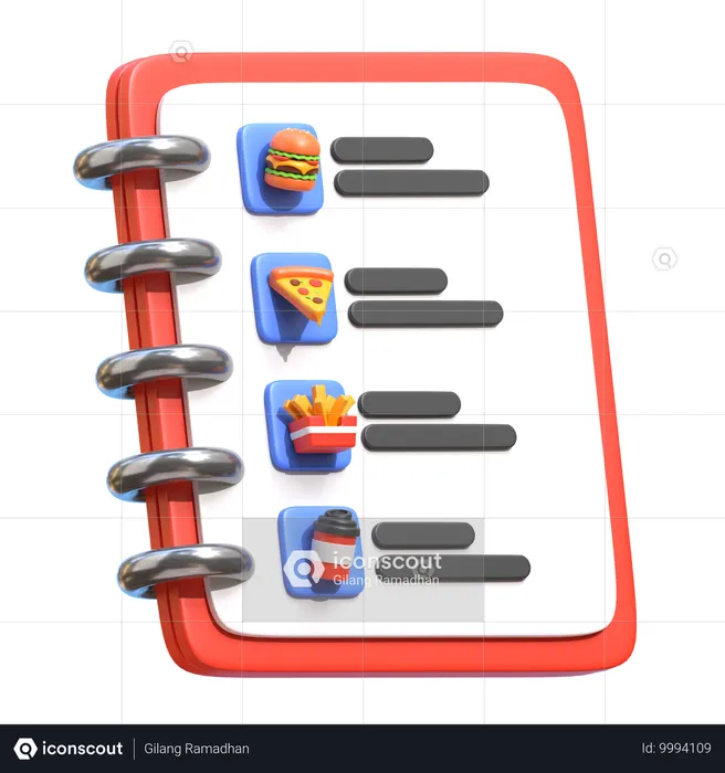 Food Menu  3D Icon